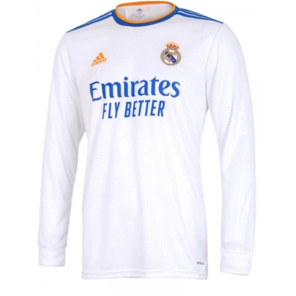Camisa I Real Madrid 2021 2022 Adidas oficial manga comprida